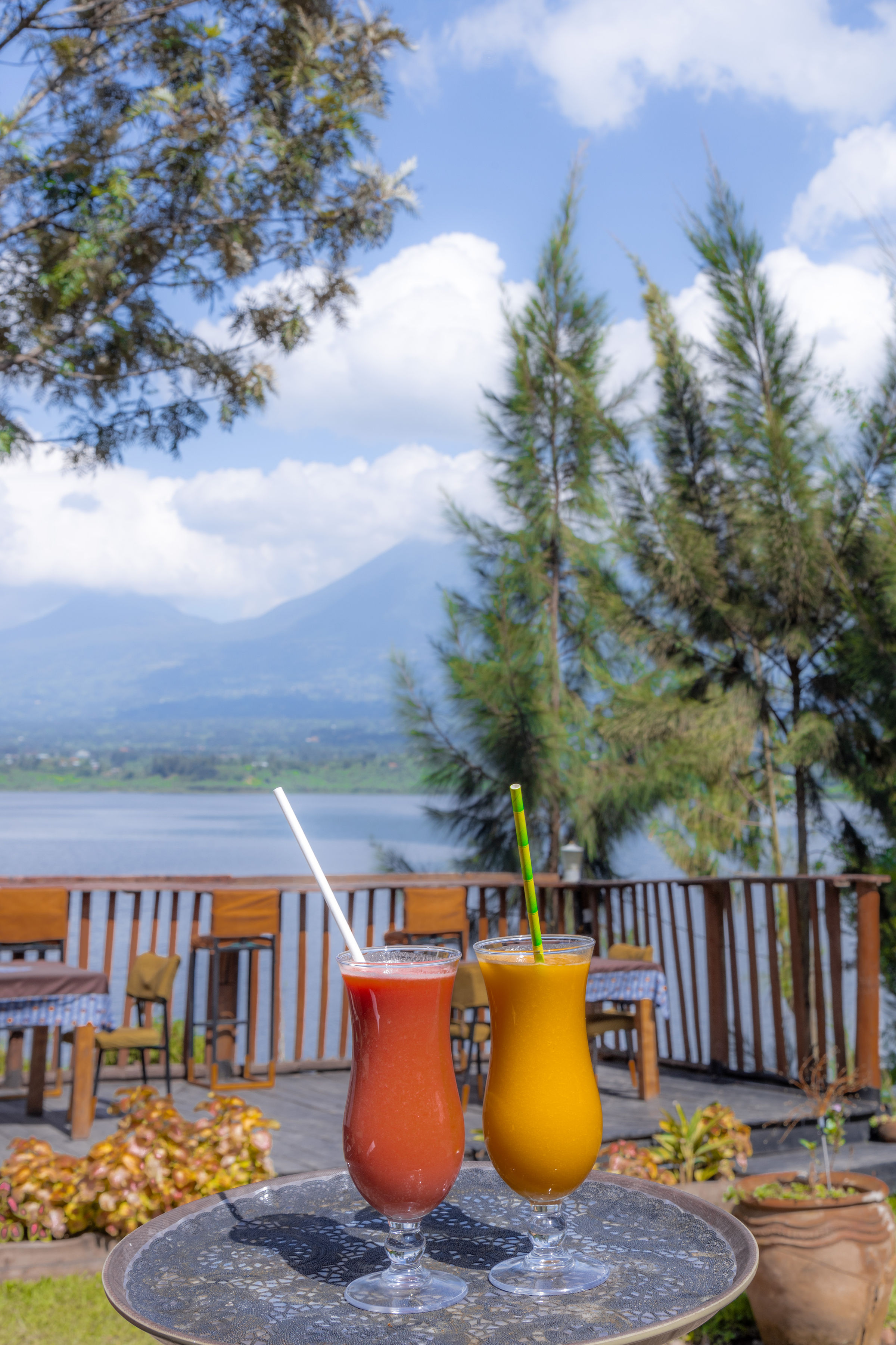 Fine dining at Ruhondo Beach Resort